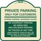 Signmission Only for Customers During Normal Business Hours No Overnight Parking No Trucks at Any, TG-1818-23519 A-DES-TG-1818-23519 - alternate 1